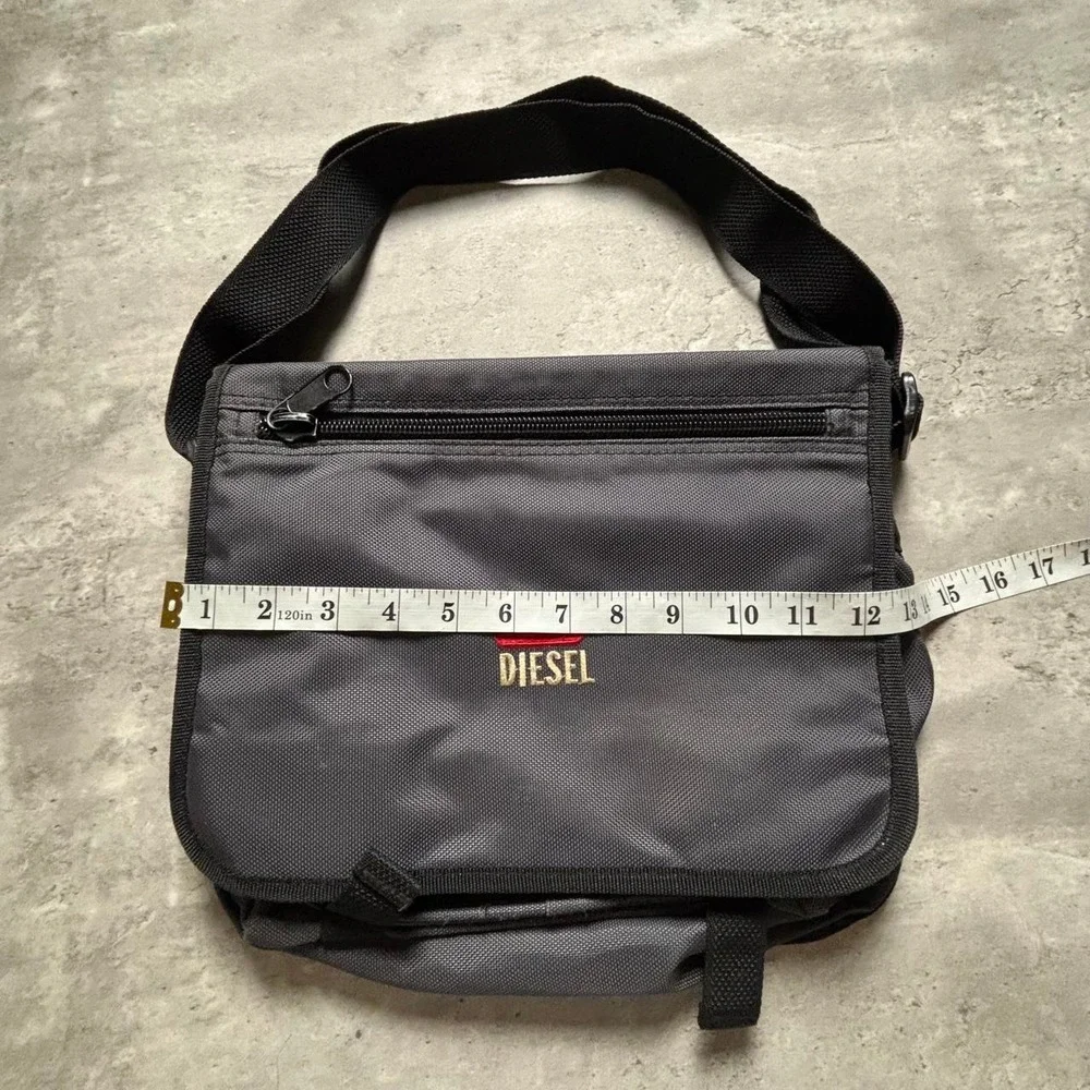 Diesel Multi Pocket Bag Mens OS Grey Vintage Japanese Messenger Bag